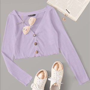 SHEIN Crop Top BUNDLE Lavender & Black